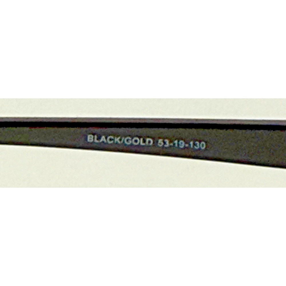 Bella Italia 311 Eyeglass Frames Womens 53-19-130 Black Gold Geometric Hexagon - Picture 6 of 8